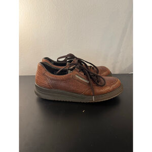 Women's Mephisto Brown Leather Sneakers Size 10